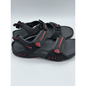 Men's Nike ACG Santiam 4 Black Red Sport Sandals Size 12 312839-001 hiking